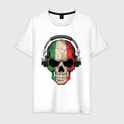Italy skull music – Мужская футболка хлопок с принтом купить со скидкой в -20%