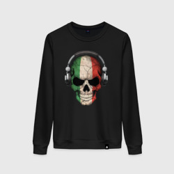 Женский свитшот хлопок Italy skull music