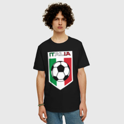 Мужская футболка хлопок Oversize Футбол Италии - фото 2
