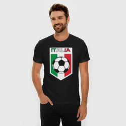 Мужская футболка хлопок Slim Футбол Италии - фото 2