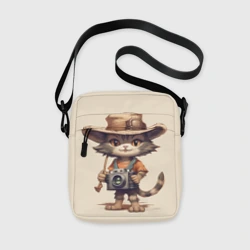 Сумка через плечо 3D Котенок в майке с фотоаппаратом