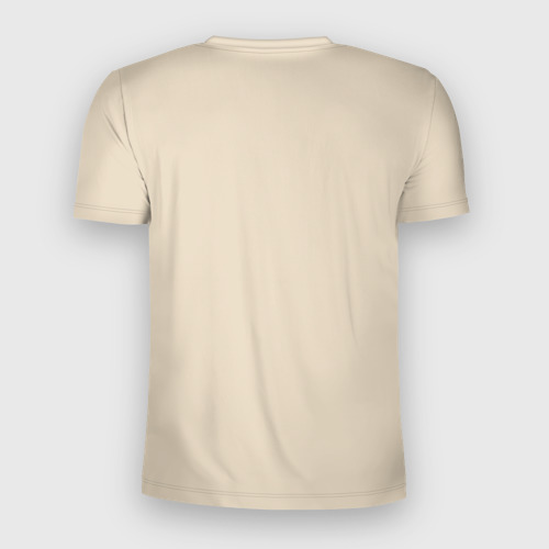 Мужская футболка 3D Slim с принтом Котенок в майке с фотоаппаратом, вид сзади #1