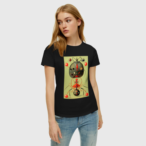 Женская футболка хлопок с принтом Повелитель муравьёв - поп-арт, фото на моделе #1