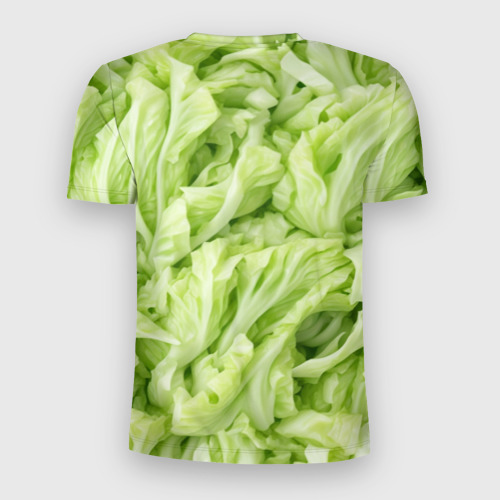 Мужская футболка 3D Slim Рублю капусту нежно-зеленая, цвет 3D печать - фото 2