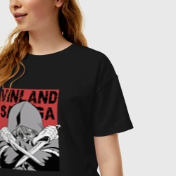 Женская футболка хлопок Oversize Торфинн - фото 2