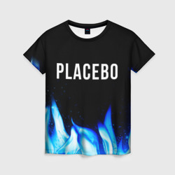 Женская футболка 3D Placebo blue fire