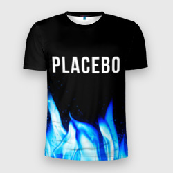 Мужская футболка 3D Slim Placebo blue fire