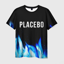 Мужская футболка 3D Placebo blue fire