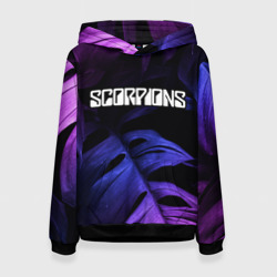 Женская толстовка 3D Scorpions neon monstera