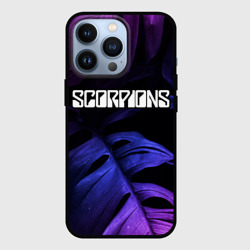 Чехол для iPhone 13 Pro Scorpions neon monstera