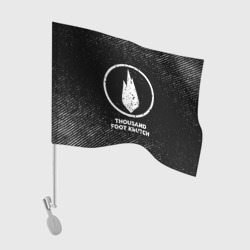 Флаг для автомобиля Thousand Foot Krutch с потертостями на темном фоне