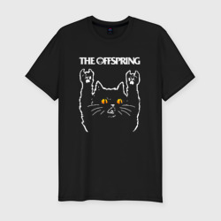 Мужская футболка хлопок Slim The Offspring rock cat