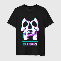 Мужская футболка хлопок Deftones glitch rock
