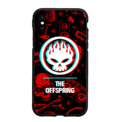 Чехол для iPhone XS Max матовый The Offspring rock glitch