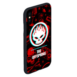 Чехол для iPhone XS Max матовый The Offspring rock glitch - фото 2