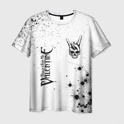 Bullet For My Valentine и рок символ на светлом фоне – Мужская футболка 3D с принтом купить со скидкой в -26%