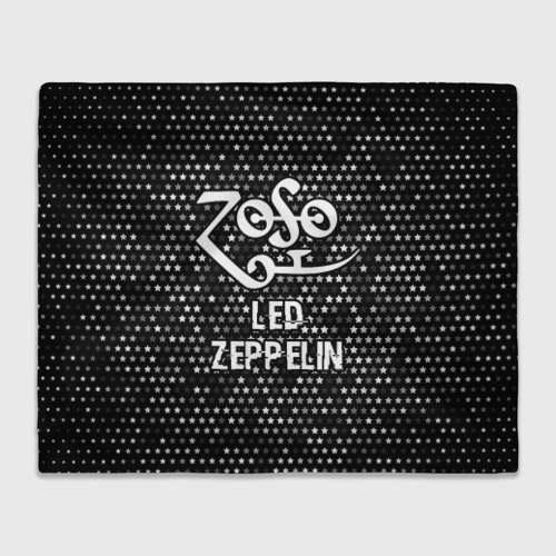 Плед 3D Led Zeppelin glitch на темном фоне, цвет 3D (велсофт)