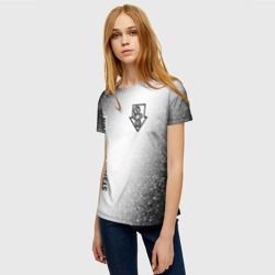Женская футболка 3D System of a Down glitch на светлом фоне: надпись, символ - фото 2