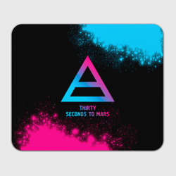 Прямоугольный коврик для мышки Thirty Seconds to Mars - neon gradient