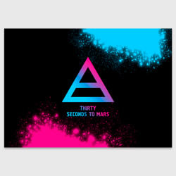 Поздравительная открытка Thirty Seconds to Mars - neon gradient