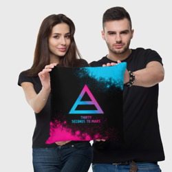 Подушка 3D Thirty Seconds to Mars - neon gradient - фото 2