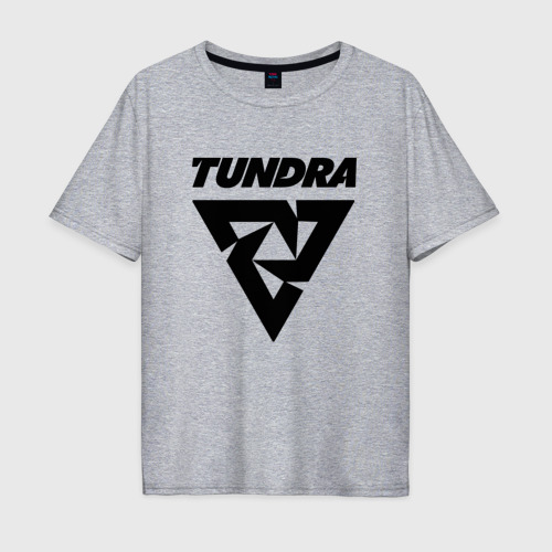 Мужская футболка хлопок Oversize с принтом Tundra esports logo, вид спереди #2