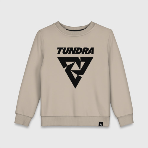 Детский свитшот хлопок Tundra esports logo, цвет миндальный