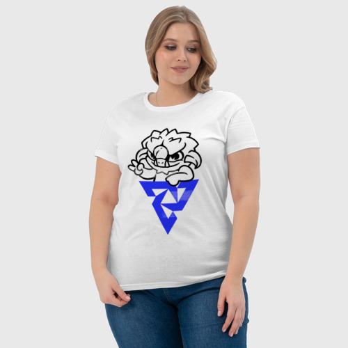 Женская футболка хлопок с принтом Тундра Испортс Динозавр, фото #4
