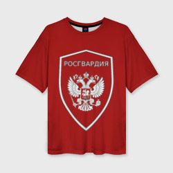 Женская футболка oversize 3D Росгвардия РФ
