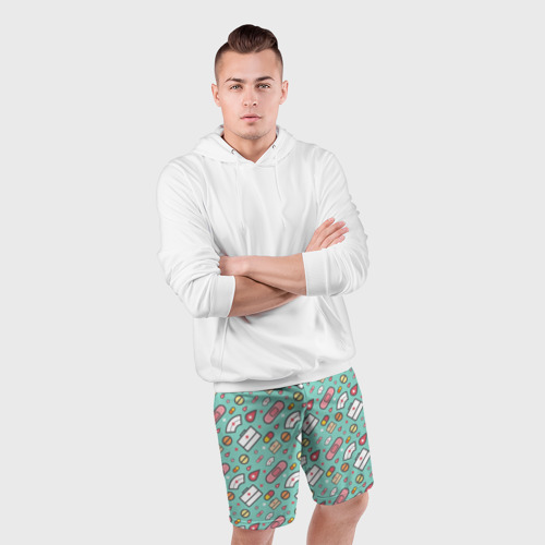 Мужские шорты спортивные Медицинские примочки, цвет 3D печать - фото 5