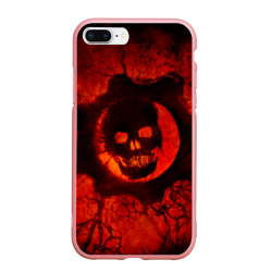 Чехол для iPhone 7Plus/8 Plus матовый Gears of War красный