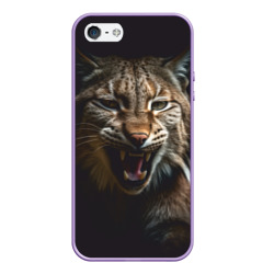 Чехол для iPhone 5/5S матовый Дикий кошачий зверь