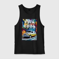 Мужская майка хлопок Viva Cuba - car - retro