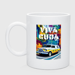 Кружка керамическая Viva Cuba - car - retro