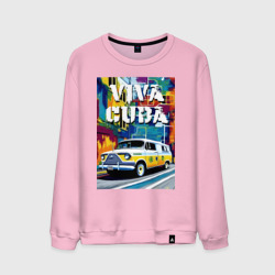 Мужской свитшот хлопок Viva Cuba - car - retro