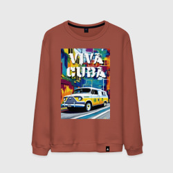 Мужской свитшот хлопок Viva Cuba - car - retro