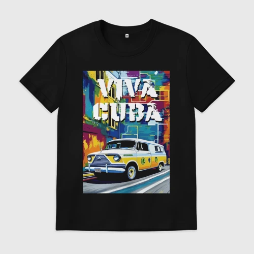 Мужская футболка хлопок Viva Cuba - car - retro