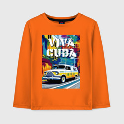 Детский лонгслив хлопок Viva Cuba - car - retro