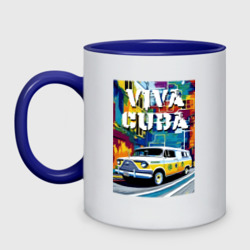 Кружка двухцветная Viva Cuba - car - retro