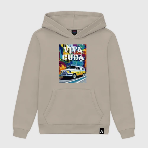 Мужская толстовка хлопок Viva Cuba - car - retro