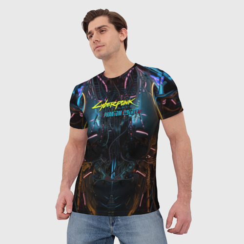 Мужская футболка 3D Киберпанк 2077 призрачная свобода лого, цвет 3D печать - фото 3