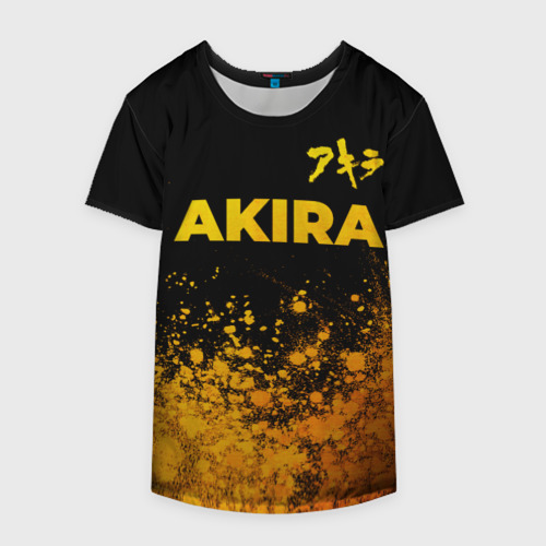 Накидка на куртку 3D Akira - gold gradient: символ сверху, цвет 3D печать - фото 4