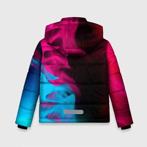 Зимняя куртка для мальчиков 3D Tesla - neon gradient: по-вертикали, цвет черный - фото 2