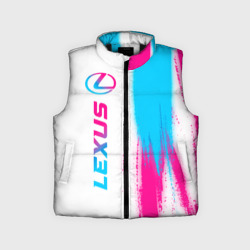 Детский жилет утепленный 3D Lexus neon gradient style: по-вертикали