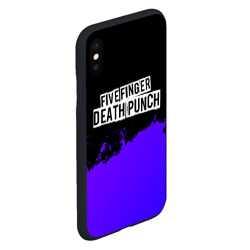 Чехол для iPhone XS Max матовый Five Finger Death Punch purple grunge - фото 2