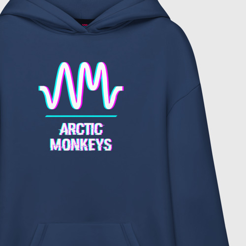 Худи SuperOversize хлопок Arctic Monkeys glitch rock - фото 3