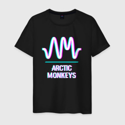 Мужская футболка хлопок Arctic Monkeys glitch rock