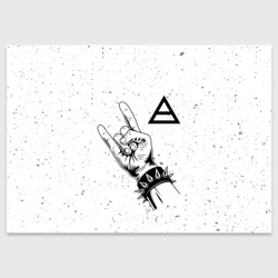 Поздравительная открытка Thirty Seconds to Mars и рок символ