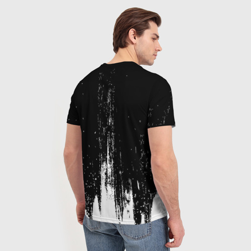 Мужская футболка 3D Arctic Monkeys и рок символ на темном фоне, цвет 3D печать - фото 4