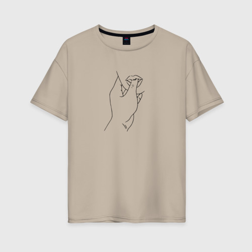 Женская футболка хлопок Oversize с принтом Романтика и страсть, вид спереди #2